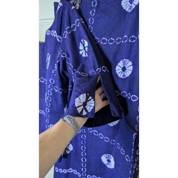 Custom Made 2-Piece Purple Boho Batik Skirt & Blouse Set – Size 2X (Adjustable) - Picture 5 of 15